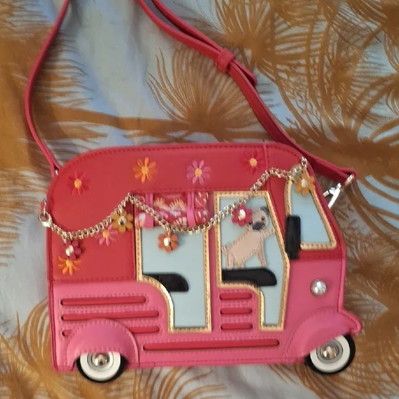 Vendula Of London Pink and Blue Floral Camper Bag Crossbody - Picture 4 of 4